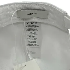 Vince Camuto White Linen Elegant Baseball Cap Vince Camuto | Accessories | Vince Camuto White Linen  main image 2